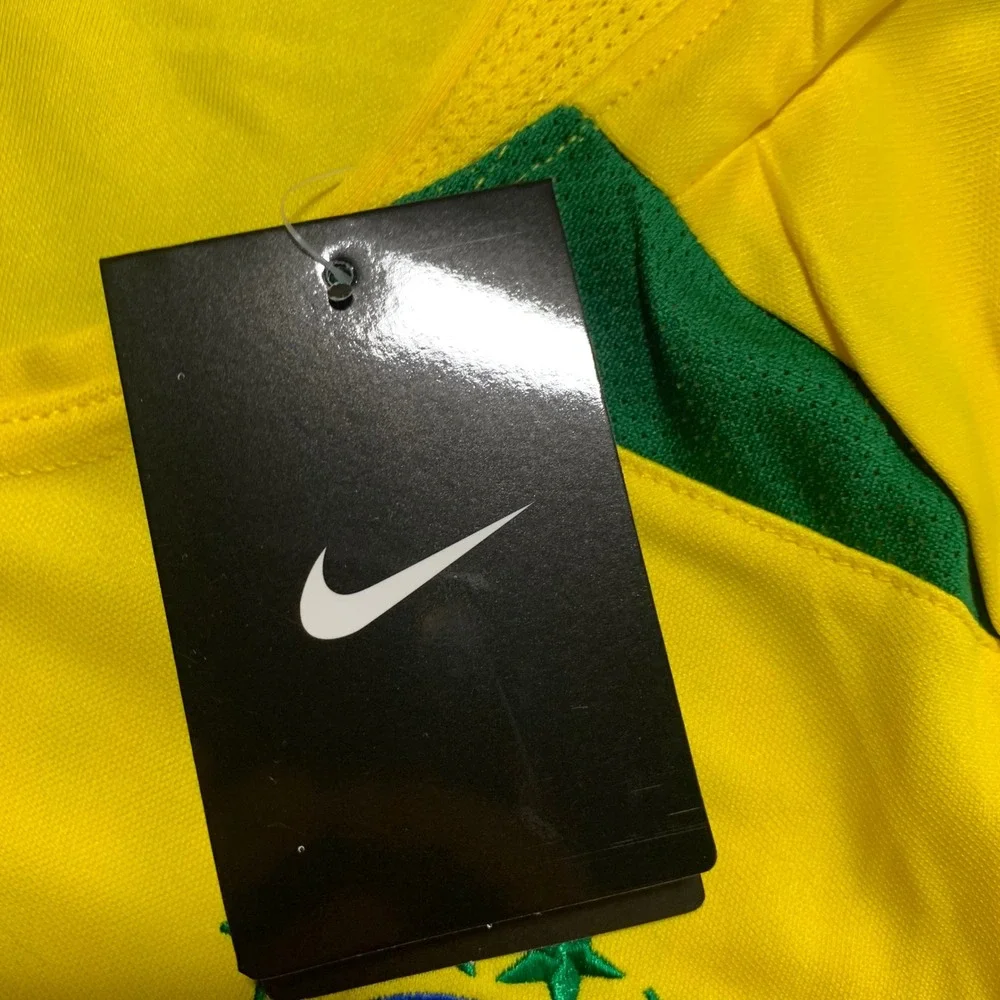 Nike Brazil Ronaldo 9 Soccer Jersey Mens Large Yellow 2002 World Cup NWT